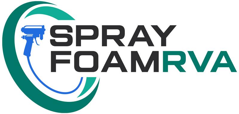 Logo of Spray Foam RX with teal and green circular design elements.